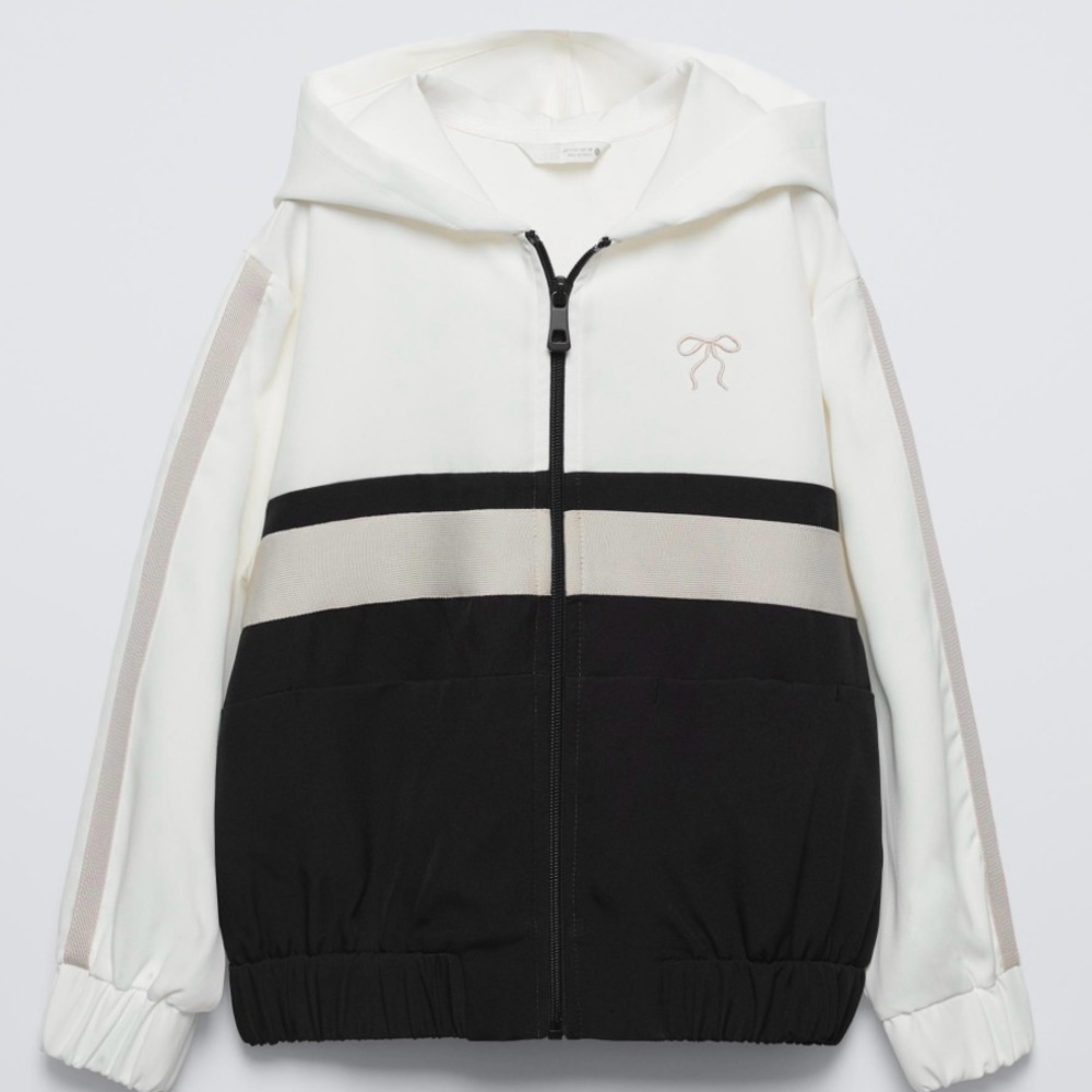 Zara Off-White Hooded Jacket